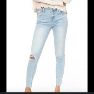 PISTOLA Women Medium Wash Distressed Skinny Crop Jeans | 29